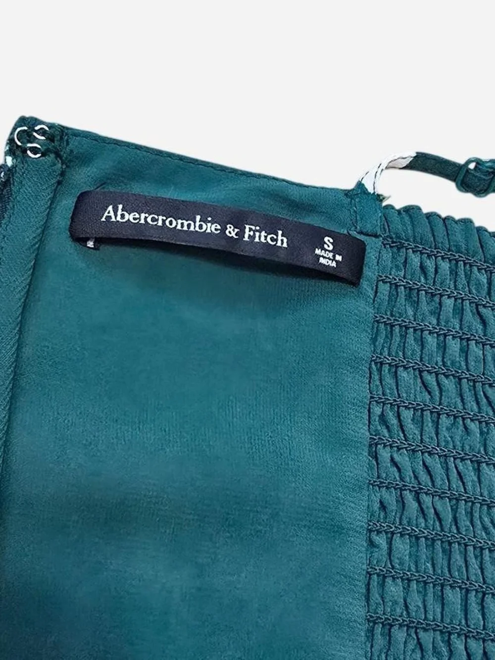 Abercrombie & Fitch Emerald Green and Cream Floral Tiered Maxi Dress